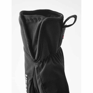 Black Hestra glove cuff with pull tab