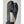 Hestra black leather three finger ski mitten with grey palm detail