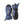 Hestra blue and black insulated winter mittens with adjustable wrist strap and logo patch