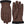 Hestra brown leather gloves with black ribbed cuffs