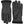 Hestra black leather gloves with ribbed knit cuffs
