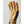 Hestra tan leather glove with red stitching and navy blue side panel