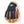 Hestra navy and tan leather glove with red accent patch and logo