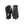 Hestra black leather and fabric work gloves with yellow stitching