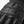 Black Hestra leather glove with embossed logo detail