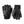 Pair of black Hestra leather gloves with ribbed cuffs