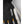 Hestra black and white leather glove with embroidered logo