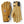 Hestra tan leather gloves with black cuffs and wrist adjustment straps