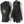 Hestra black leather gloves with yellow contrast stitching and Hestra logo patch