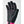 Black work glove with pink zigzag stitching and pink cuff
