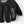 Close up of black Hestra glove with brand logo and text