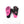 Hestra pink and black athletic gloves with logo branding
