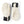 Hestra off-white leather three-finger ski mittens with black cuffs