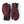 Hestra burgundy leather three finger ski mittens with black cuffs