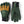 Hestra green and tan leather ski gloves with black cuffs