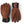 Hestra brown leather gloves with black cuffs and metal eyelet