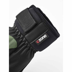 Hestra glove cuff with adjustable velcro strap and CZone logo label