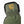 Olive green Hestra glove cuff with elasticated wrist and embroidered brand logo patch