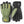 Hestra green and black insulated ski gloves with velcro wrist straps