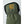 Close up of olive green Hestra glove with embroidered brand logo