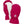 Hestra pink insulated mittens with white leather palms