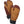 Hestra three finger leather ski mittens in tan and brown