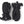 Hestra black three finger ski mittens with adjustable wrist straps and logo branding