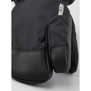 Black Hestra lobster mitten with textured grip palm