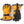 Hestra orange and black winter gloves with wrist strap and CZone branding