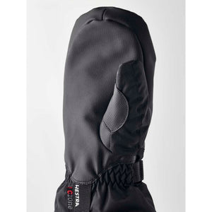 Hestra CZone black winter mitten with textured fabric back
