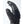 Black leather motorcycle glove with reinforced palm padding and textured finger grip