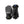Hestra black leather and grey fabric ski gloves with trigger system