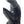 Close up of Hestra black leather glove palm and thumb detail