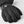 Black Hestra ski glove with leather palm and fabric back