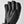 Black leather three finger ski glove with reinforced stitching
