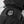 Black Hestra glove with branded rubber patch and carabiner