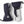 Hestra navy and white three finger ski mittens with adjustable wrist straps and drawstring cuffs