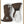 Hestra brown and white three finger ski gloves with adjustable wrist straps