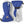 Hestra blue and grey three-finger ski mittens