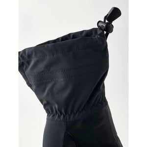 Black Hestra glove cuff with adjustable drawstring closure