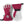 Hestra burgundy and grey leather ski gloves with adjustable wrist straps and logo patch