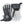 Hestra grey and white insulated winter gloves with adjustable wrist straps