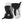 Hestra black and white winter mittens with adjustable wrist straps