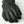 Black Hestra leather glove with ribbed cuff detail