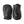 Pair of black Hestra leather mittens with ribbed cuffs and velcro wrist straps