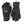 Hestra black leather and fabric gloves with CZone branding and wrist strap