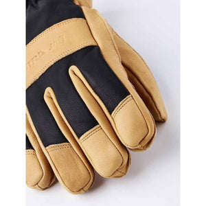 Hestra work glove in black and tan leather