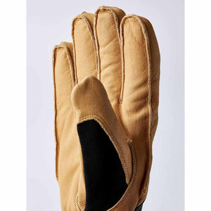 Hestra tan leather glove with black thumb detail