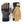 Hestra work gloves with tan leather palms and grey fabric backs