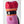 Hestra colorblocked pink and orange winter mitten with adjustable wrist strap